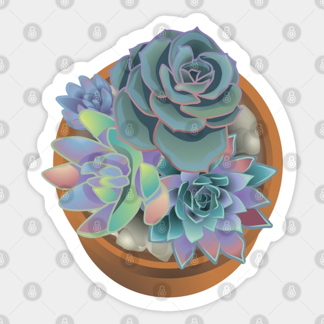 Succulent pot Sticker by MplusC